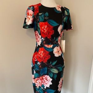 Calvin Klein Floral Scuba Dress
